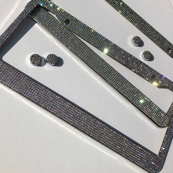 Custom BLING License plate frames holder Crystal Rhinestones - Picture 4 of 4